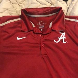 Red dry fit Nike Alabama polo